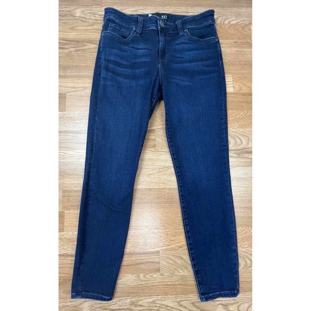 Kut From The Koth Connie Ankle Skinny Jeans Women's Size 10 Dark Wash‎